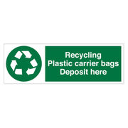 Recycling Plastic Carrier Bags Sign